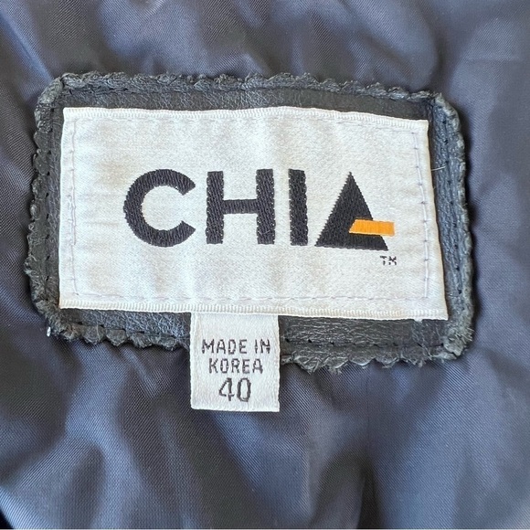 VTG 80s CHIA Distressed Leather Biker Vest Harley Davidson Eagle Patch Korea Med - Picture 8 of 16